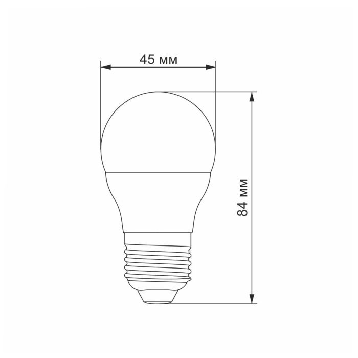 LED лампа VIDEX G45e 7W E27 4100K