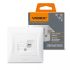 Розетка CAT6 одинарная компьютерная белая VIDEX BINERA