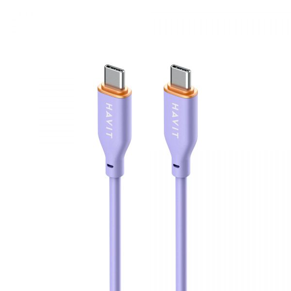Кабель Type-C to Type-C HAVIT HV-CB603 PD60W 3A 1.2м (гипереластичный)
