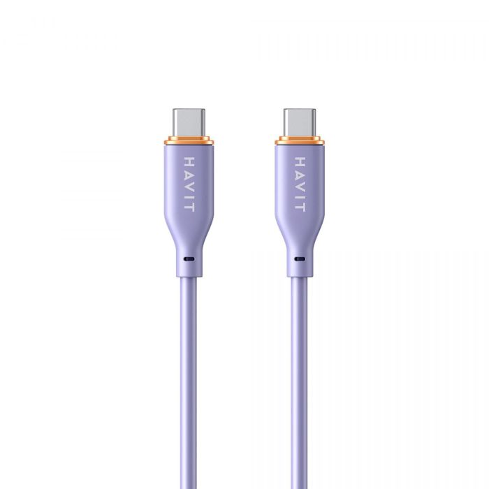 Кабель Type-C to Type-C HAVIT HV-CB603 PD60W 3A 1.2м (гипереластичный)