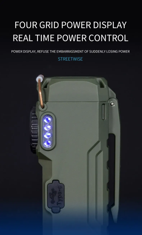 Ліхтар-запальничка MULTIFUNCTIONAL D50-COB Green