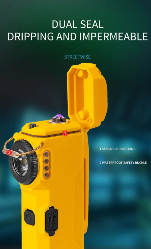 Ліхтар-запальничка MULTIFUNCTIONAL D51-COB Yellow