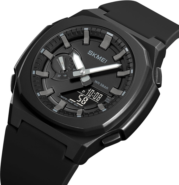 Чоловічий годинник Skmei 2091BKGYBK Black-Grey-Black