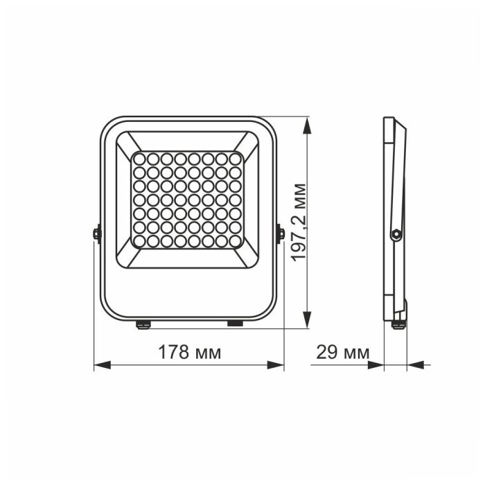LED прожектор PREMIUM VIDEX F2 30W 5000K AC/DC12-48V