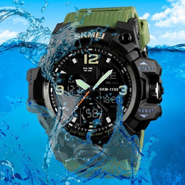 Годинник наручний чоловічий SKMEI 1155BAG (Army green)