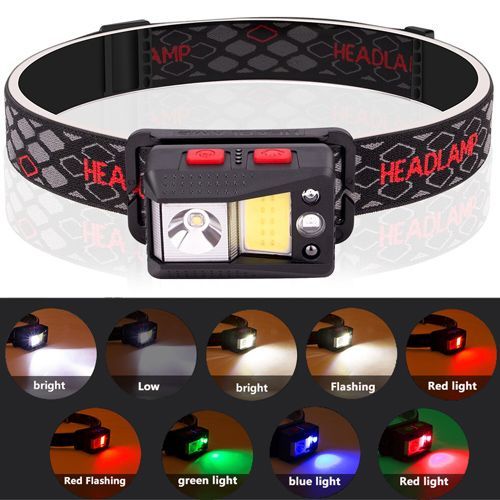 Ліхтар налобний SL09-1L2+COB+LED (Red+Green+Blue)