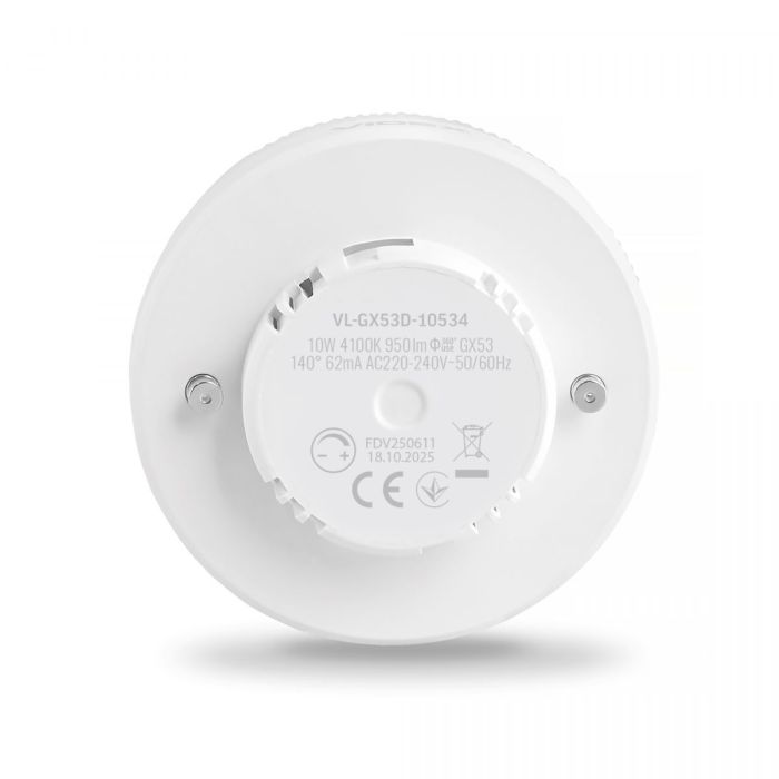 LED лампа VIDEX GX53D 10W 4100K 220V димерна