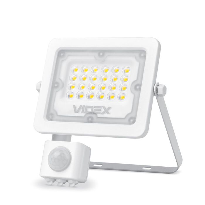 LED прожектор VIDEX F2e 10W 5000K з датчиком руху та освітленості