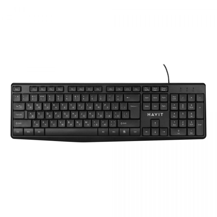 Дротова клавіатура HAVIT KB206 USB Black