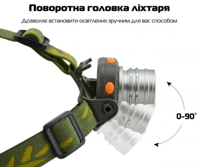 Ліхтарик налобний з датчиком руху Police BL-6616