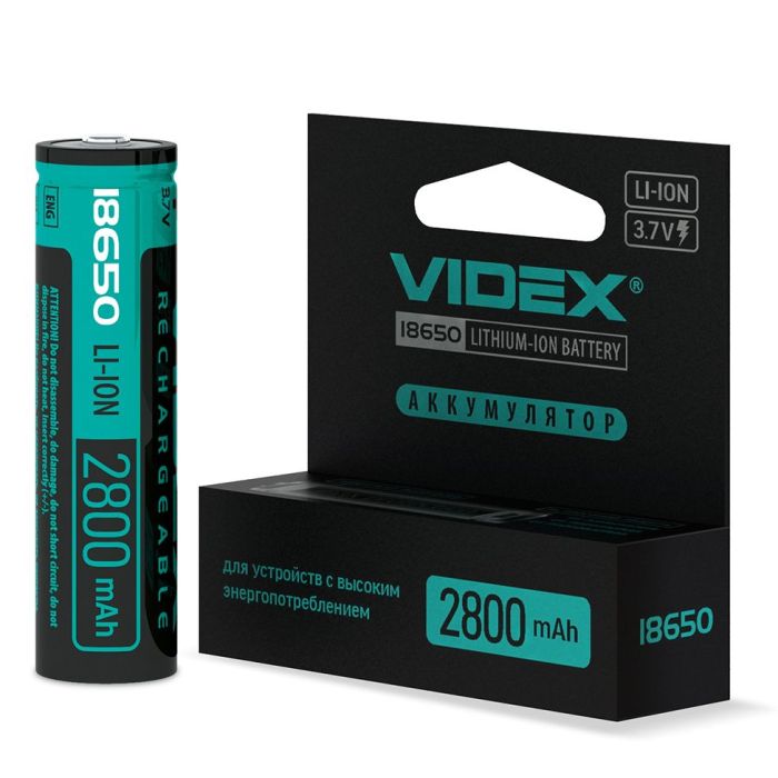 Акумулятор Videx Li-Ion 18650 (захист) 2800mAh