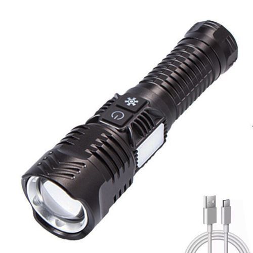 Ліхтар XQ-S19-P99+COB (white+red+blue), 1x26650, zoom, ЗУ Type-C