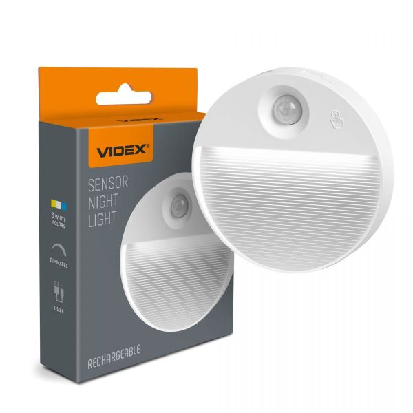LED Світильник акумуляторний з датчиком руху VIDEX VL-NL105W