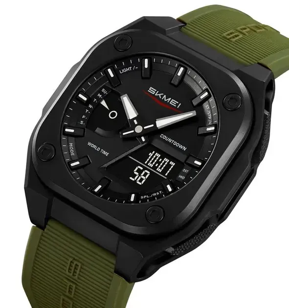 Годинник наручний чоловічий SKMEI 2328AG Army Green
