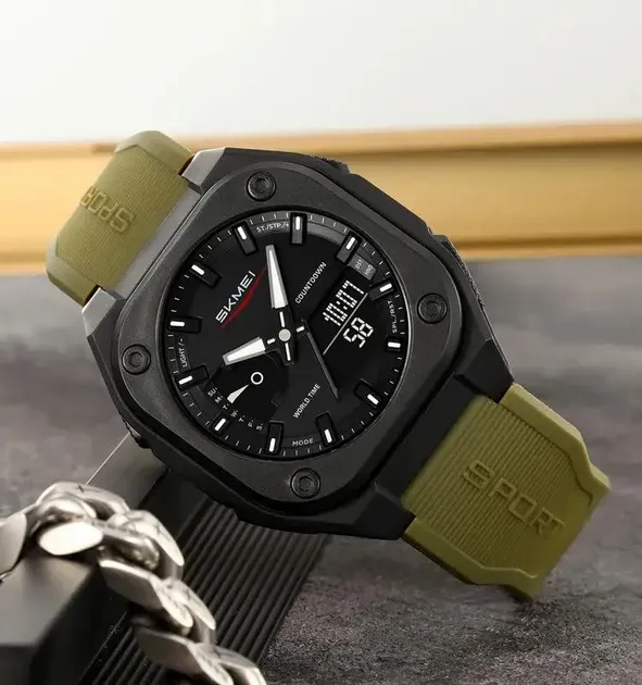 Годинник наручний чоловічий SKMEI 2328AG Army Green