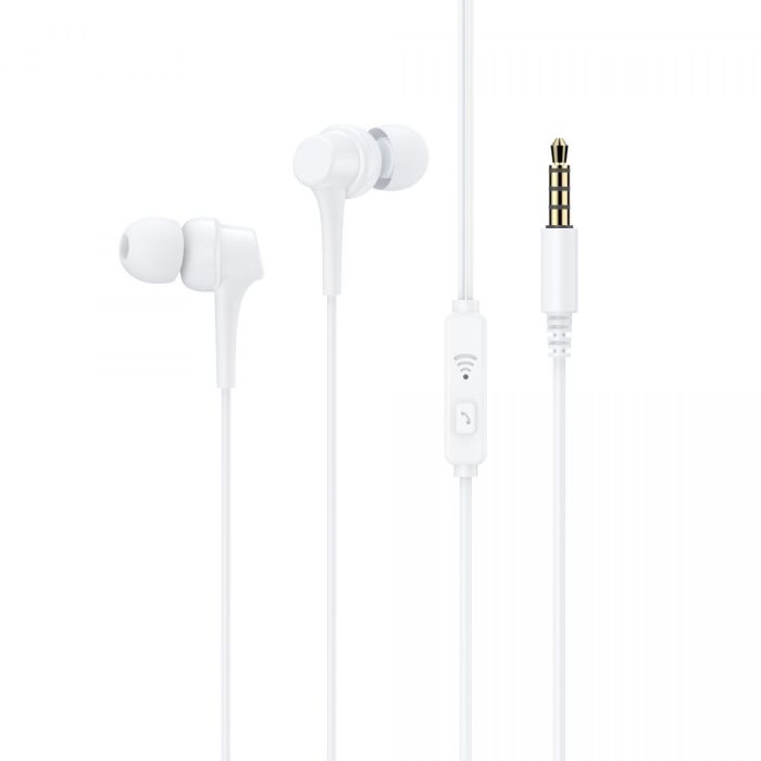 Вакуумні навушники з мікрофоном HAVIT HV-E330P White