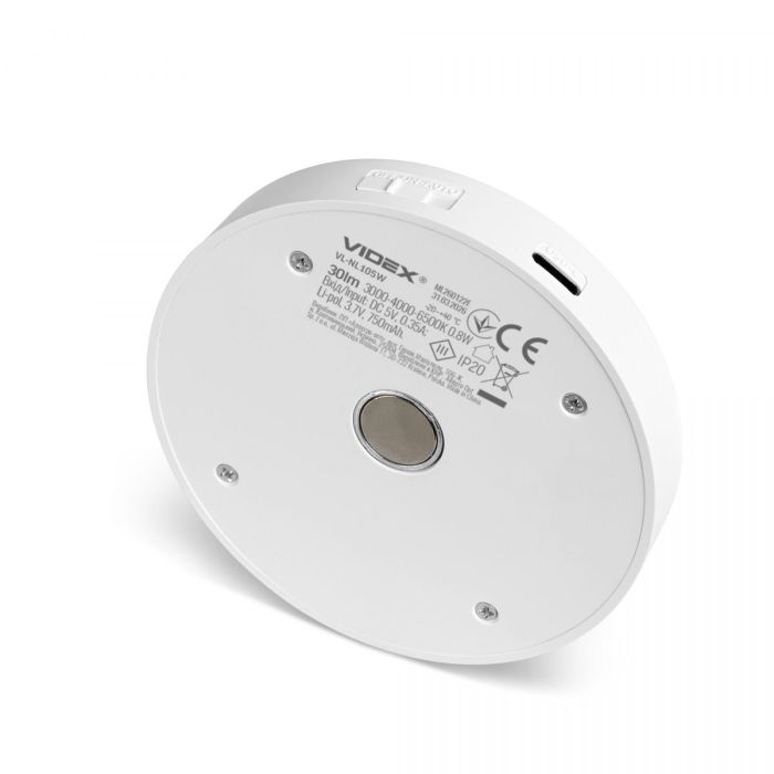LED Світильник акумуляторний з датчиком руху VIDEX VL-NL105W
