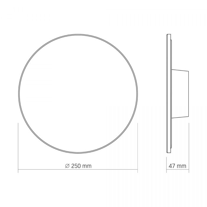 LED світильник настінний IP65 VIDEX WL03 18W 3000K-4000K-6500K White