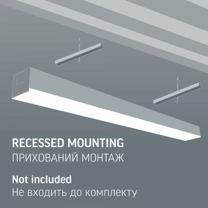 LED світильник лінійний VIDEX BN03 50W 1.2М 5000K 220V Black