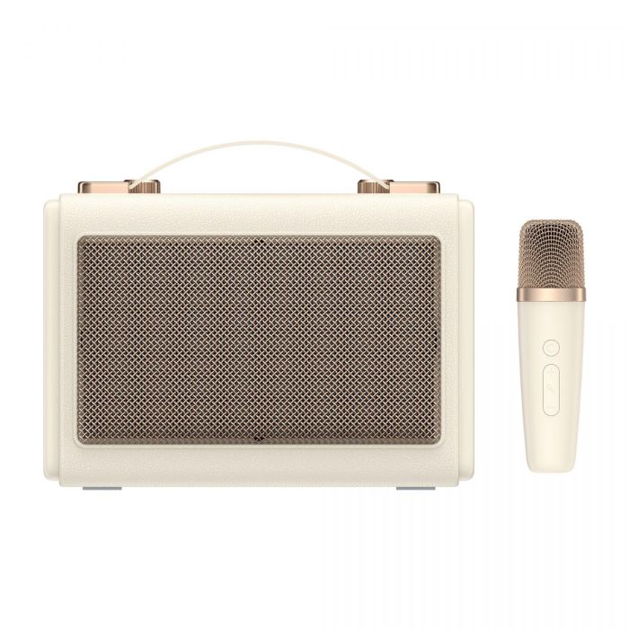 Портативна ретро колонка караоке HAVIT SK823BT 16W RGB Beige