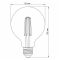 LED лампа VIDEX Filament G95FD 7W E27 4100K дімерна