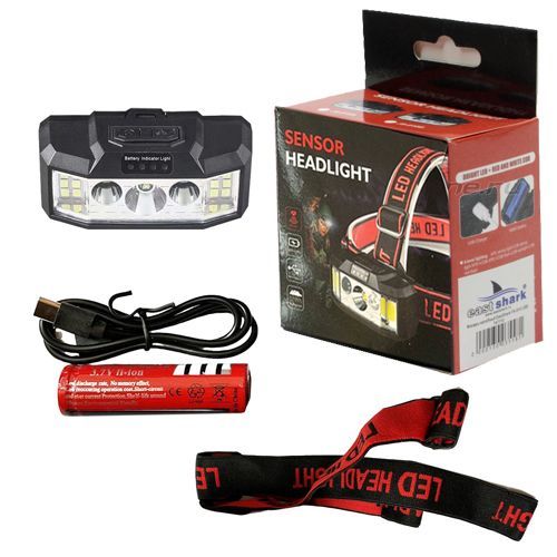 Ліхтар налобний 910A-XPE+12SMD, 1x18650