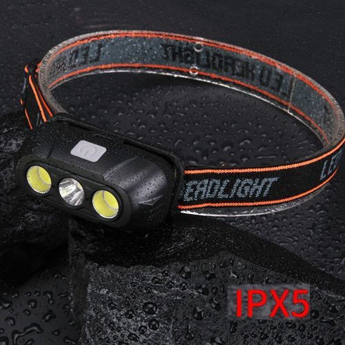 Ліхтар налобний KX-215-LED+2COB, 1x18650