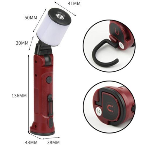 Ліхтар WORKLIGHT-72-XPE+COB(white+red)