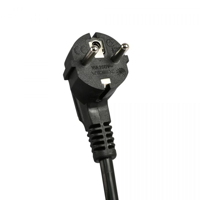 Мережевий подовжувач VIDEX ONCORD з/з 3п 3м (3x1.5мм) 2.4А 2USB+USB-C з кнопкою Black