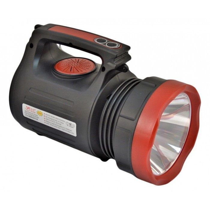 Ліхтар переносний Luxury 1908, 10W + 22LED, FM радіо, power bank, TF card, сонячна панель