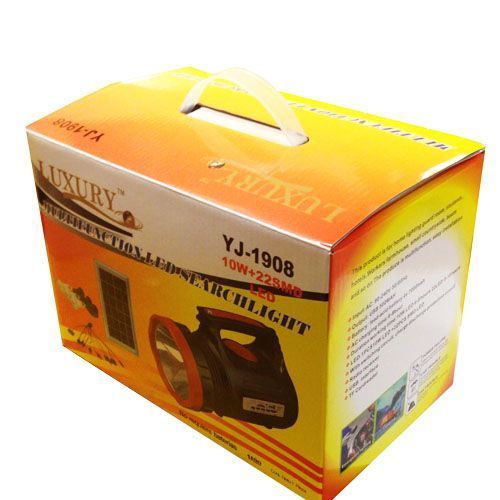 Ліхтар переносний Luxury 1908, 10W + 22LED, FM радіо, power bank, TF card, сонячна панель