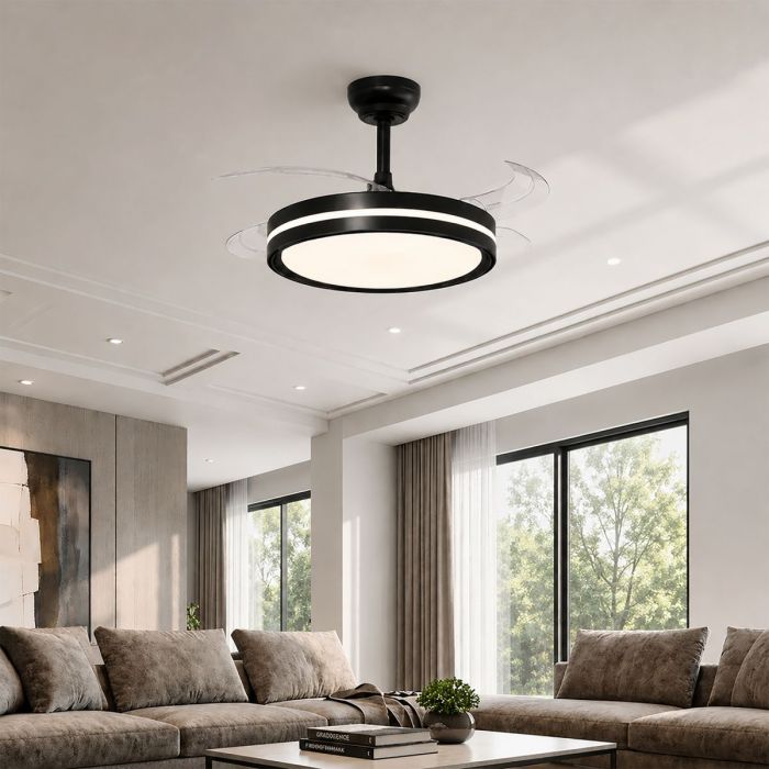 LED Світильник з вентилятором VIDEX CLF06 60W 3000K-4200K-6000K Black