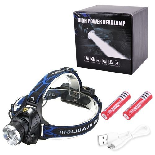 Налобний ліхтар з фокусуванням променя Bailong Police BL-6699-T6-USB