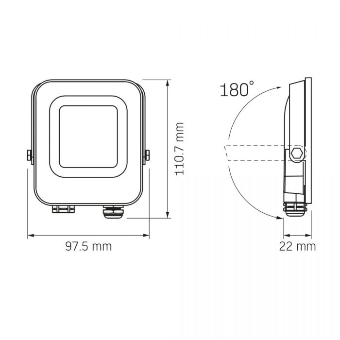 LED прожектор VIDEX F3e 1000Lm 5000K AC/DC 12-48V