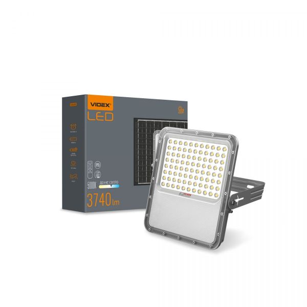 LED прожектор автономный VIDEX VL-FSO5-3005 3740Lm 5000K