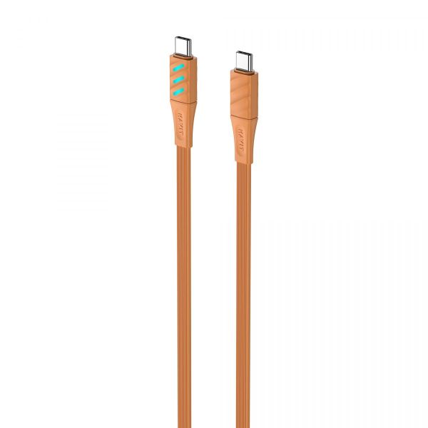 Кабель USB-C to USB-C HAVIT HV-CB6254 PD60W 3A 1м с LED индикатором Orange