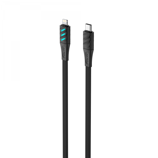 Кабель Type-C - Lightning HAVIT HV-CB6255 PD27W 1м с LED индикатором