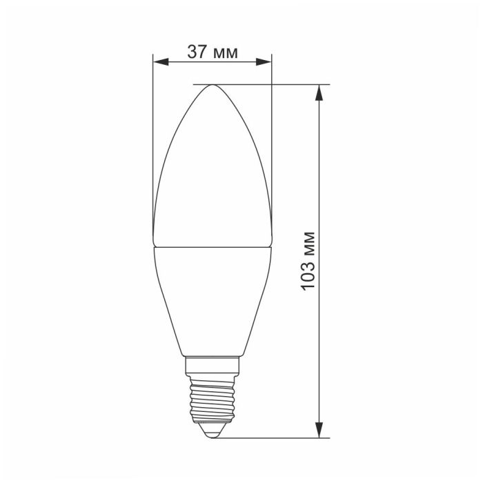 LED лампа VIDEX C37e 7W E14 3000K