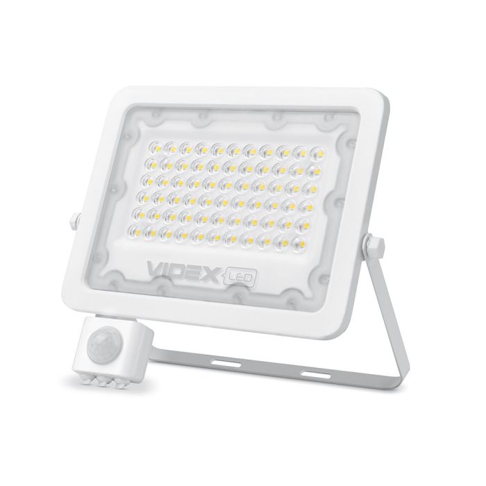 LED прожектор VIDEX F2e 50W 5000K з датчиком руху та освітленості