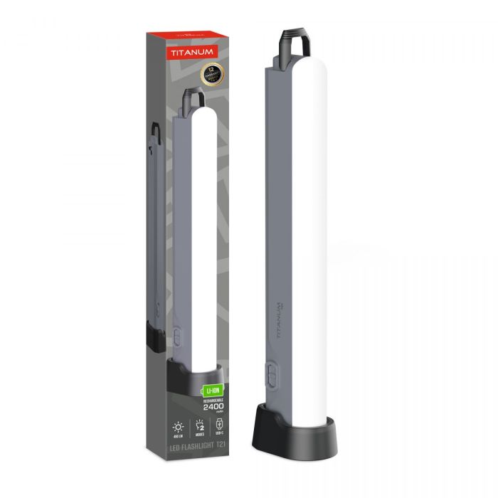 Портативний світлодіодний ліхтар TITANUM TLF-T21 450Lm Gray