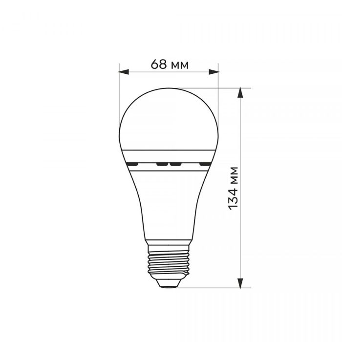 LED лампа акумуляторна TITANUM A68 9W E27 4000K 220V