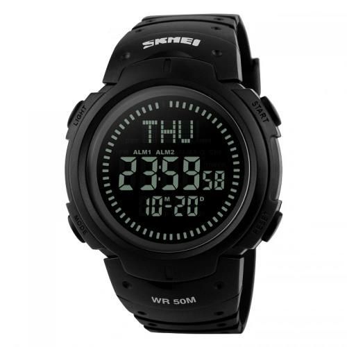 Чоловічий годинник Skmei 1231 All Black + Compass