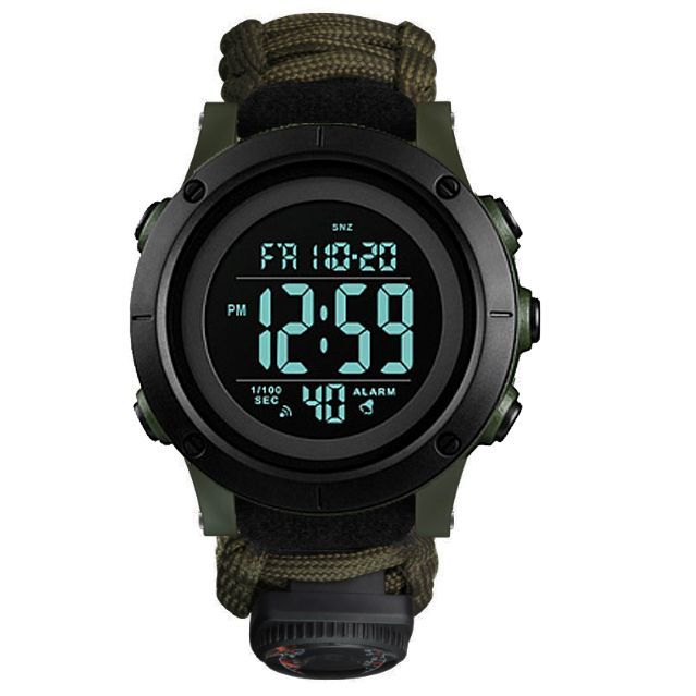 Годинник наручний чоловічий SKMEI 1426AGBK PARACORD Army Green