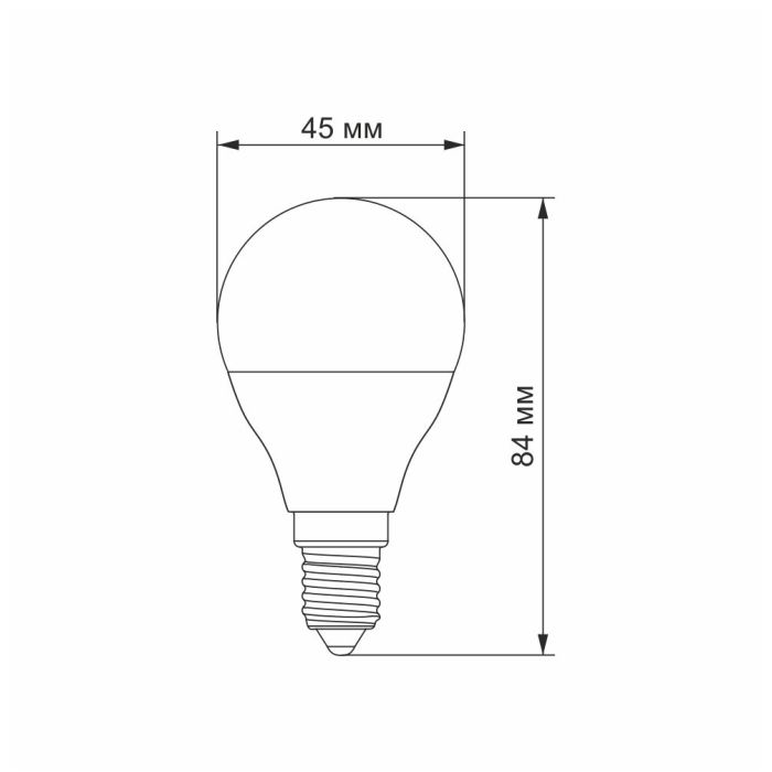 LED лампа TITANUM G45 6W E14 4100K