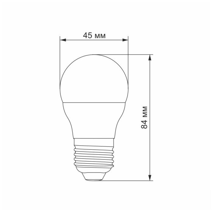 LED лампа TITANUM G45 6W E27 4100K
