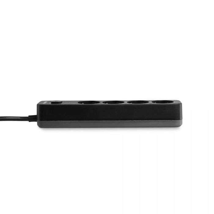 Мережевий подовжувач VIDEX ONCORD з/з 4п 3м (3x1.5мм) з кнопкою Black