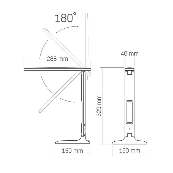LED лампа настiльна VIDEX TF05W 7W 3000-5500K