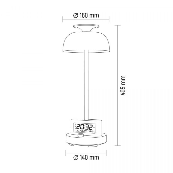LED лампа настiльна з акумулятором VIDEX VL-TF24W 8W 4000K+RGB White