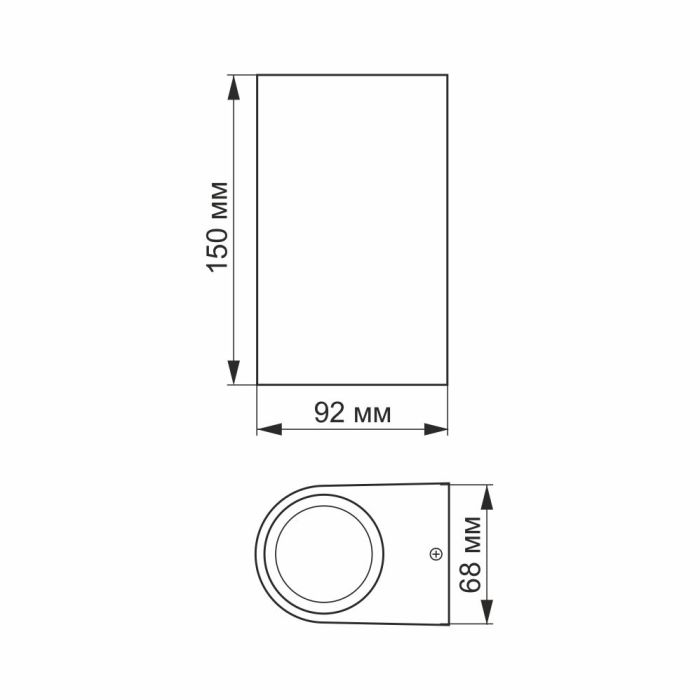 LED Світильник архітектурний AR032 IP54 VIDEX 6W 2700K