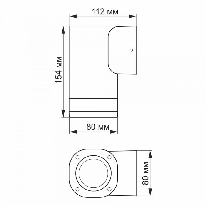 LED Світильник архітектурний AR071G IP54 VIDEX GU10